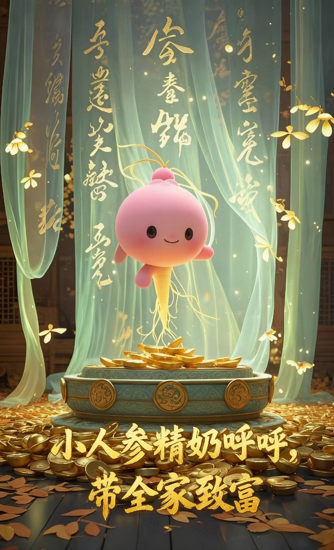 小人参精奶呼呼带全家暴富海报