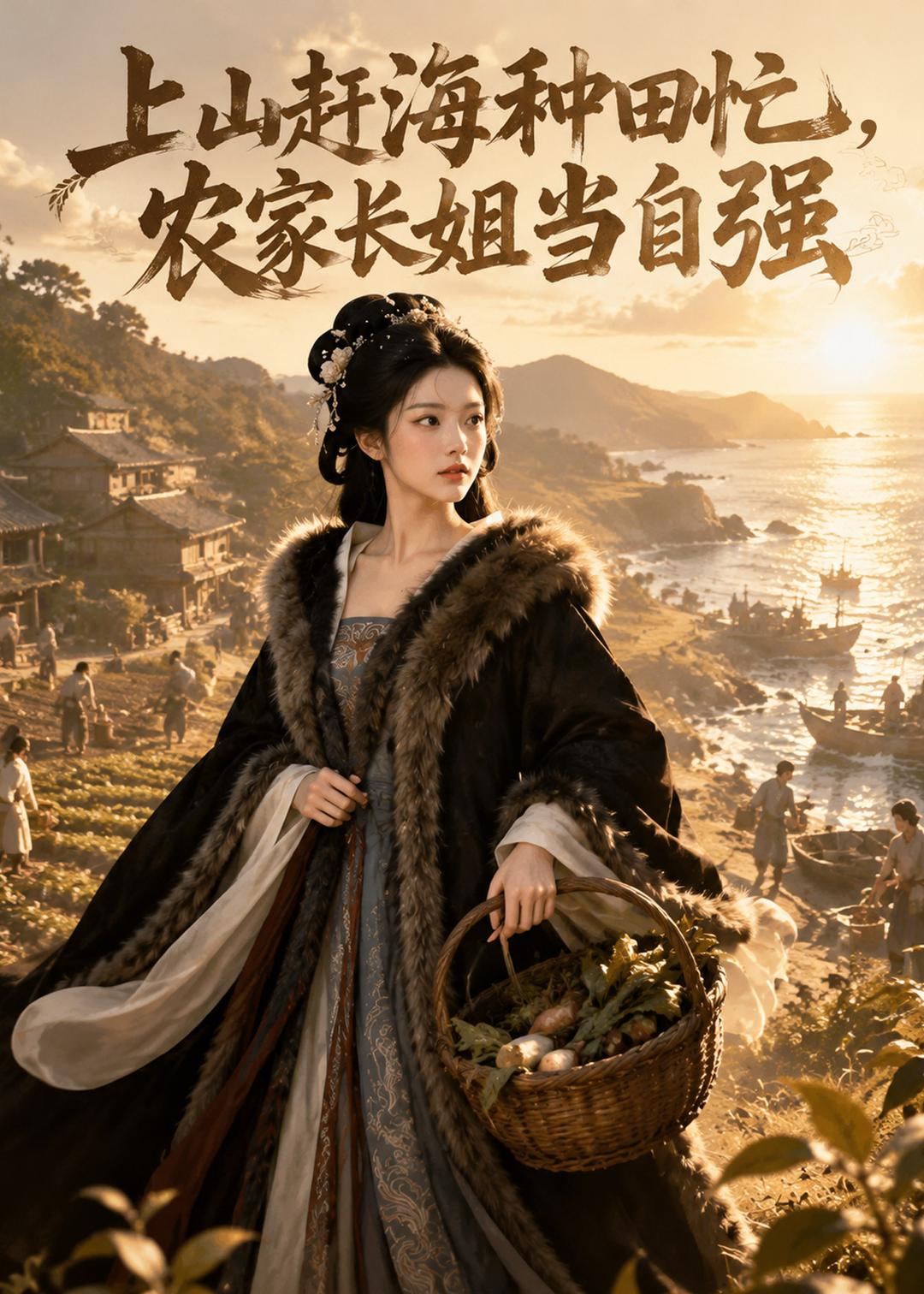 上山赶海种田忙，农家长姐当自强海报