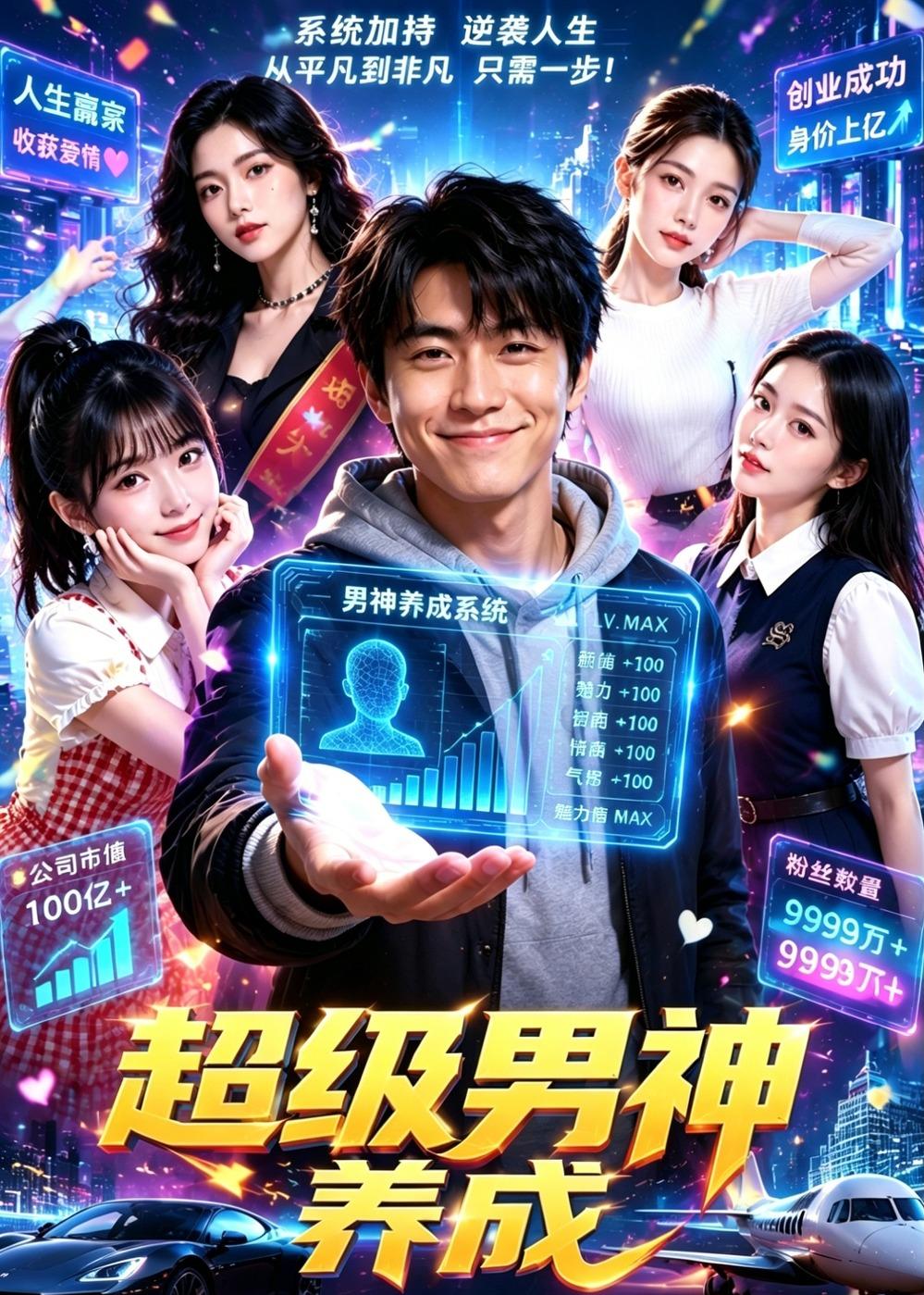 超级男神养成海报