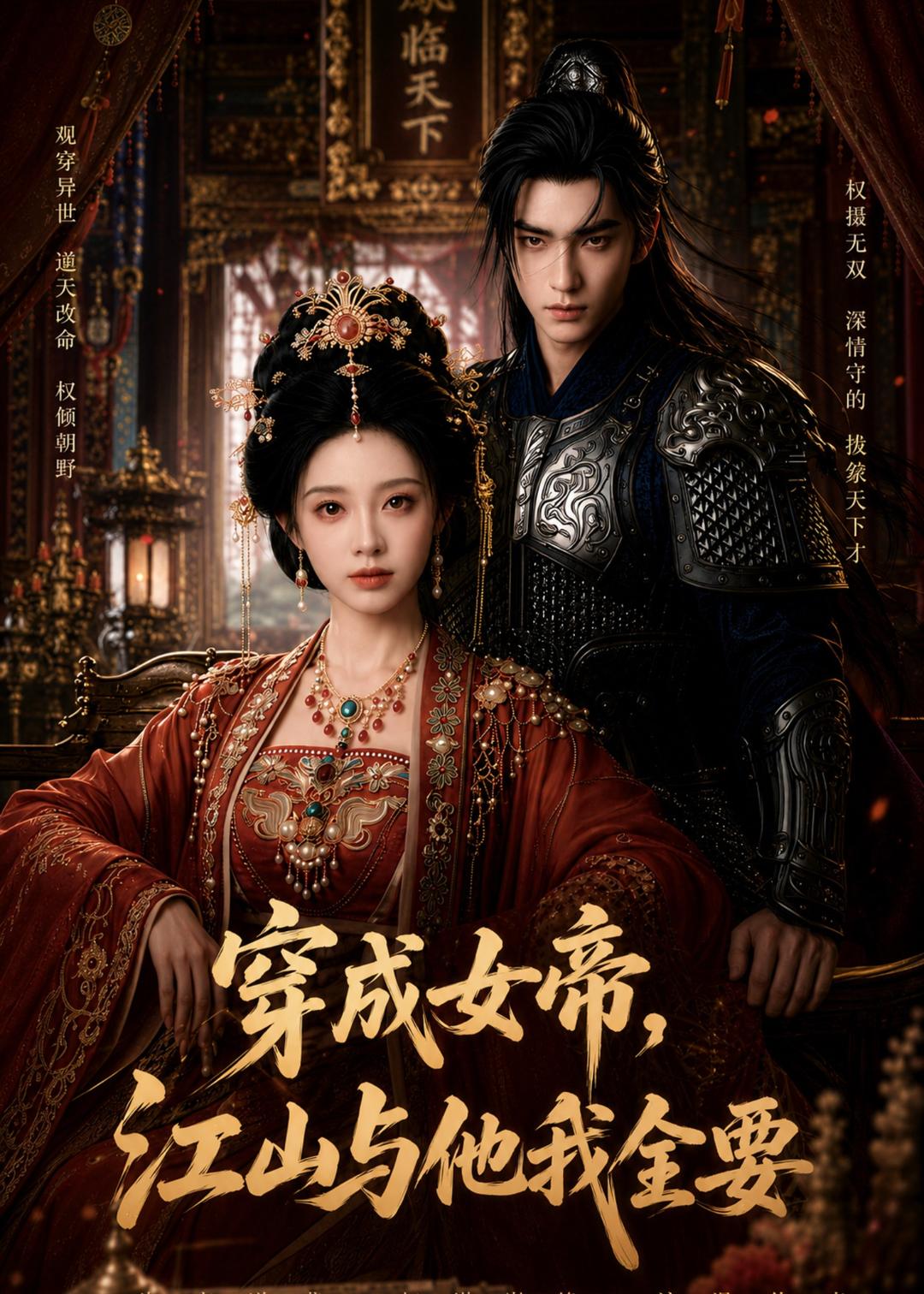 穿成女帝，江山与他我全要海报