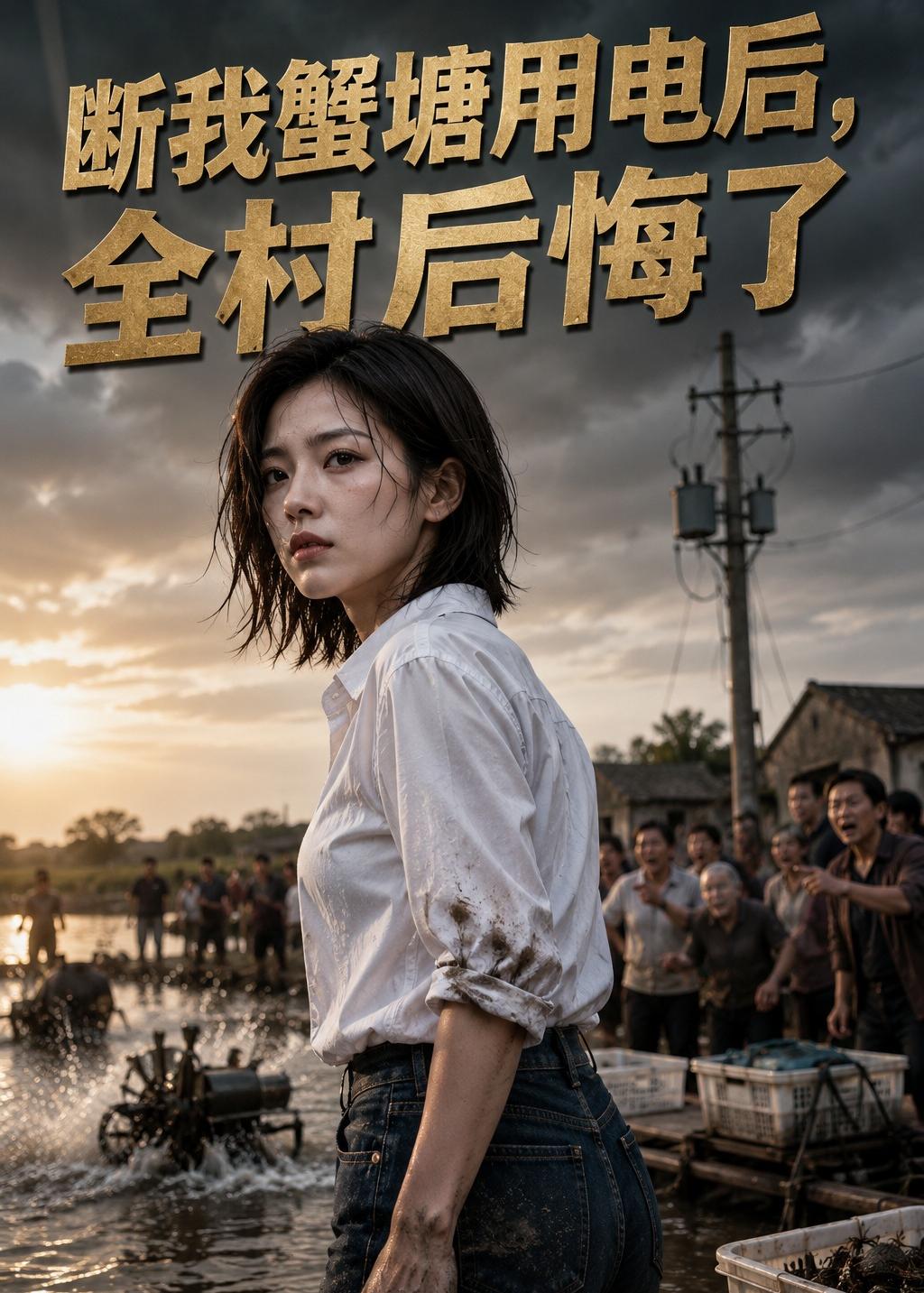 断我蟹塘用电后，全村后悔了海报