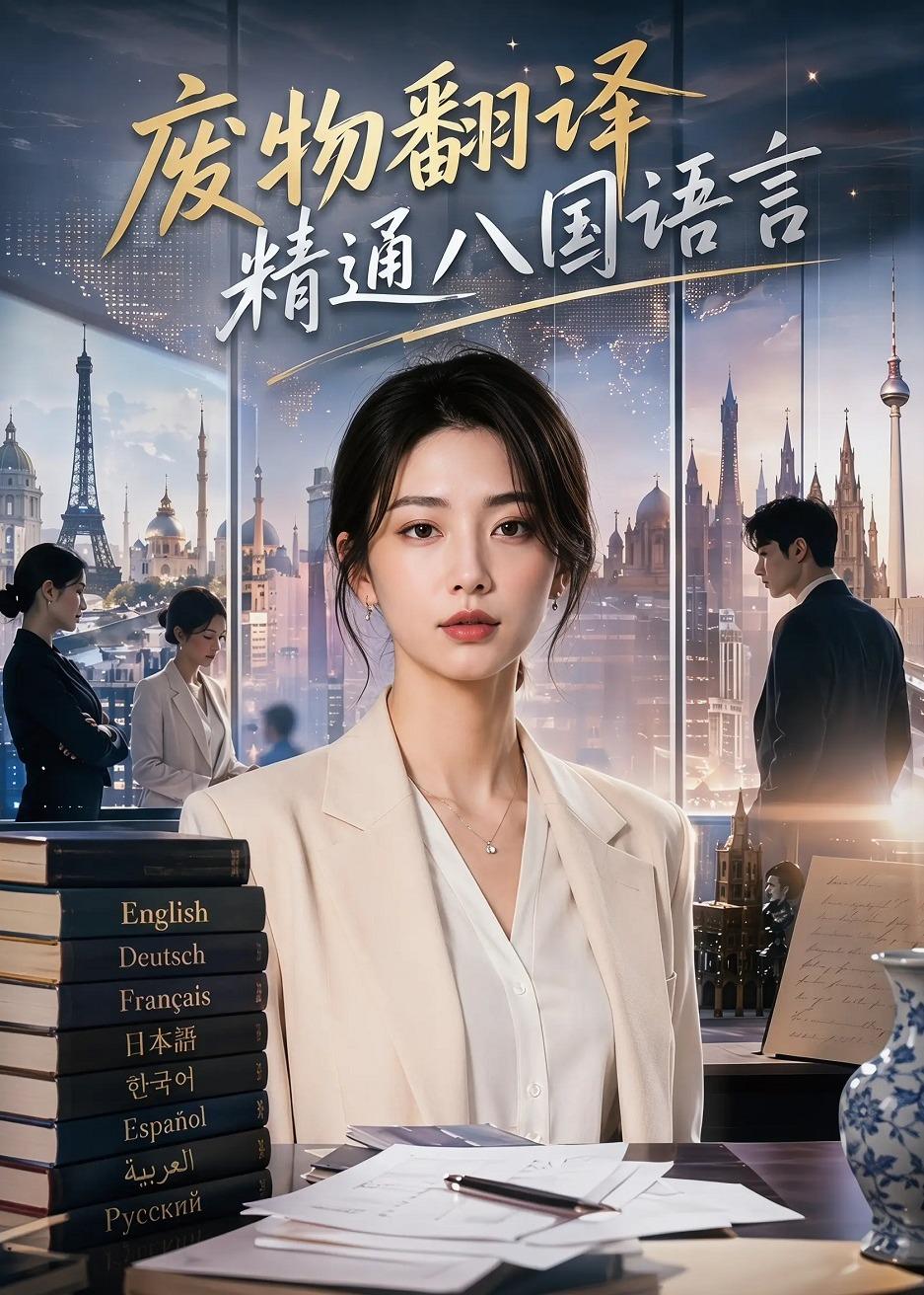 废物翻译精通八国语言海报