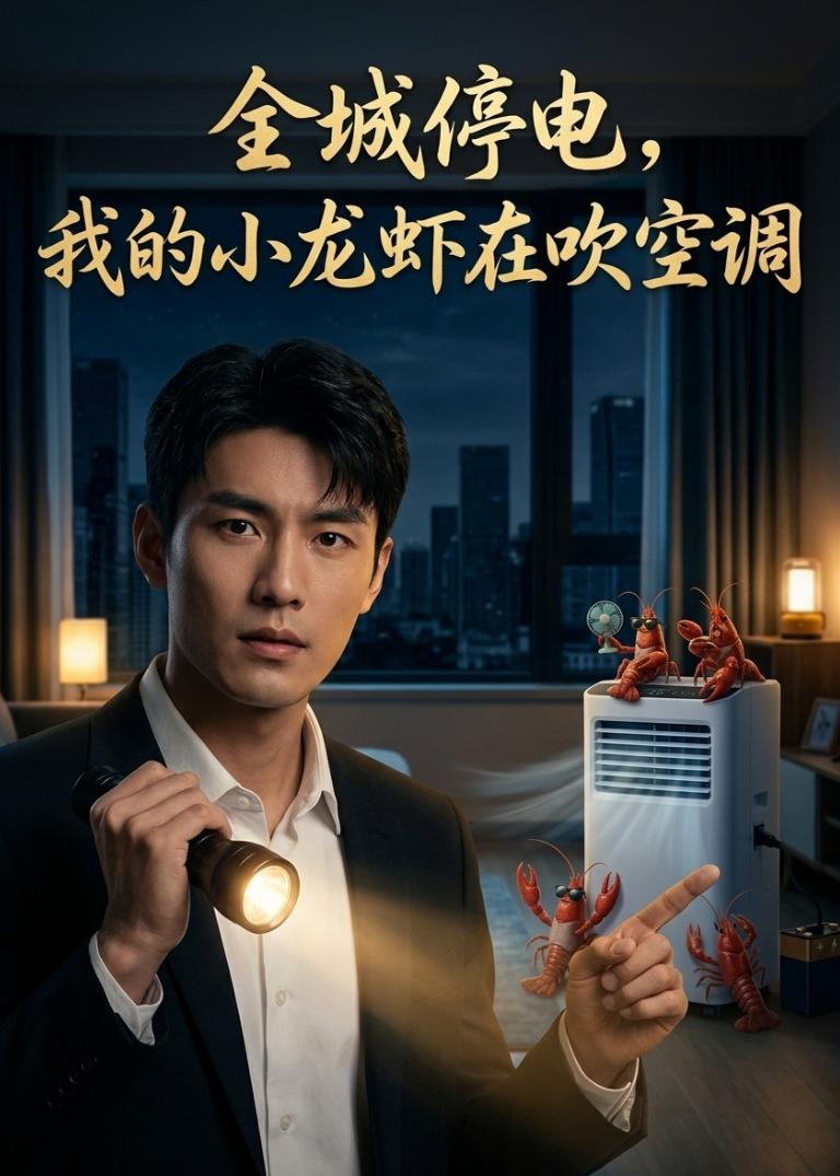 全城停电，我的小龙虾在吹空调海报