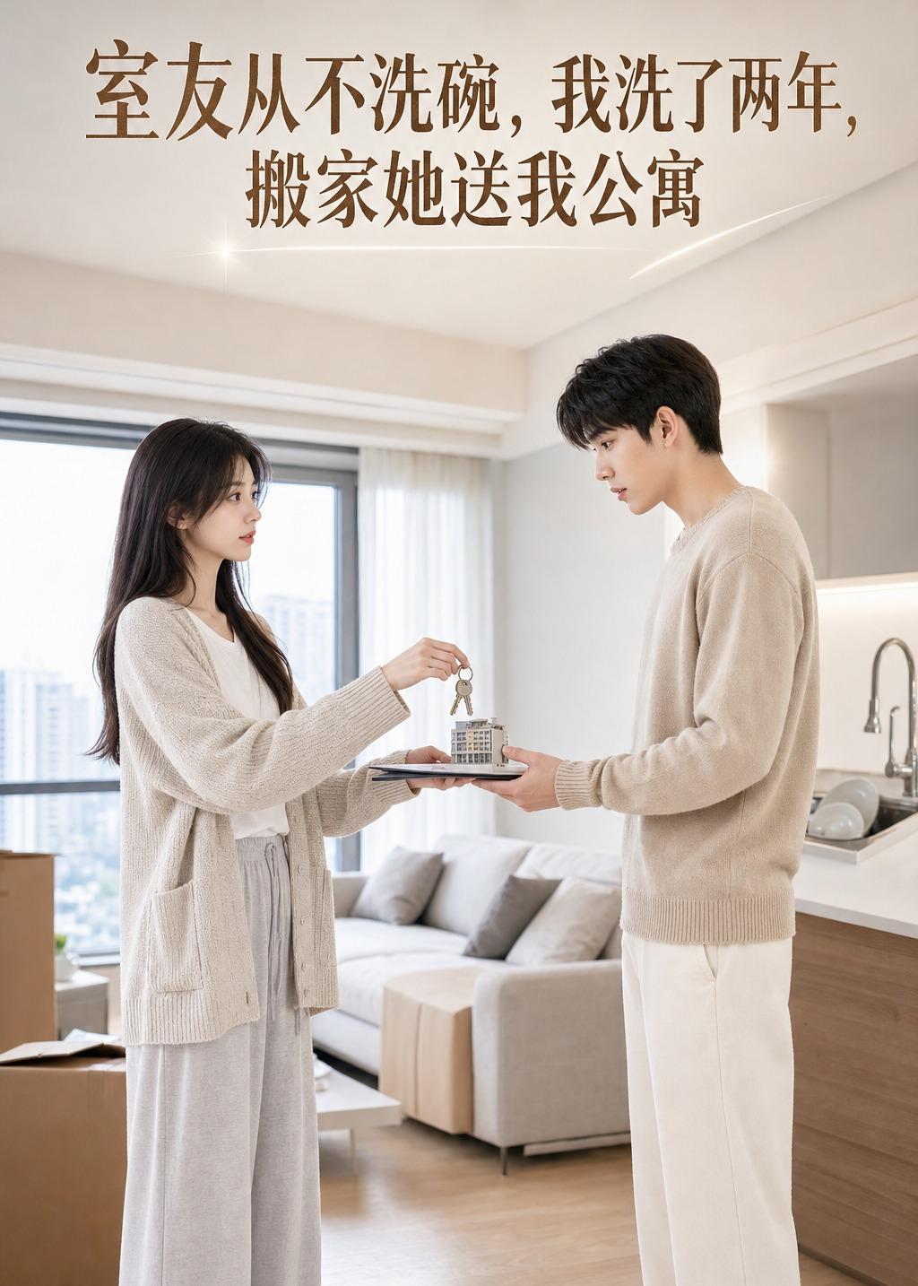 室友从不洗碗，我洗了两年，搬家她送我公寓海报