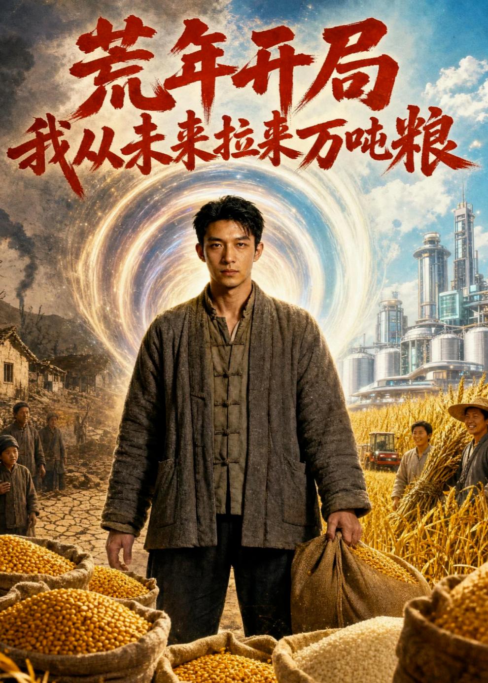 荒年开局：我从未来拉来万吨粮海报