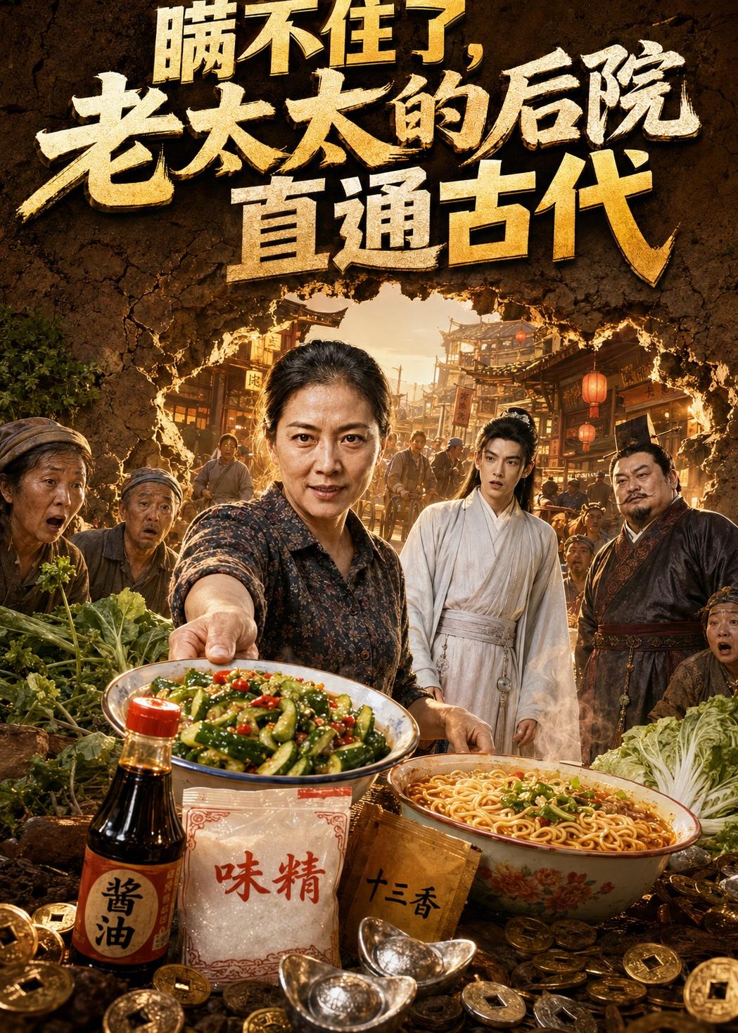 瞒不住了，老太太的后院直通古代海报