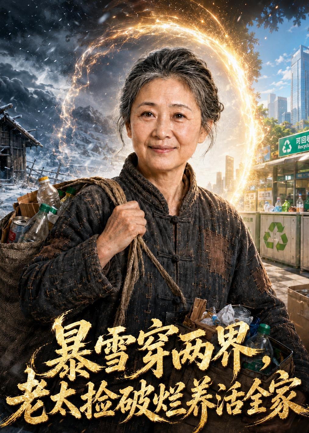 暴雪穿两界，老太捡破烂养活全家海报
