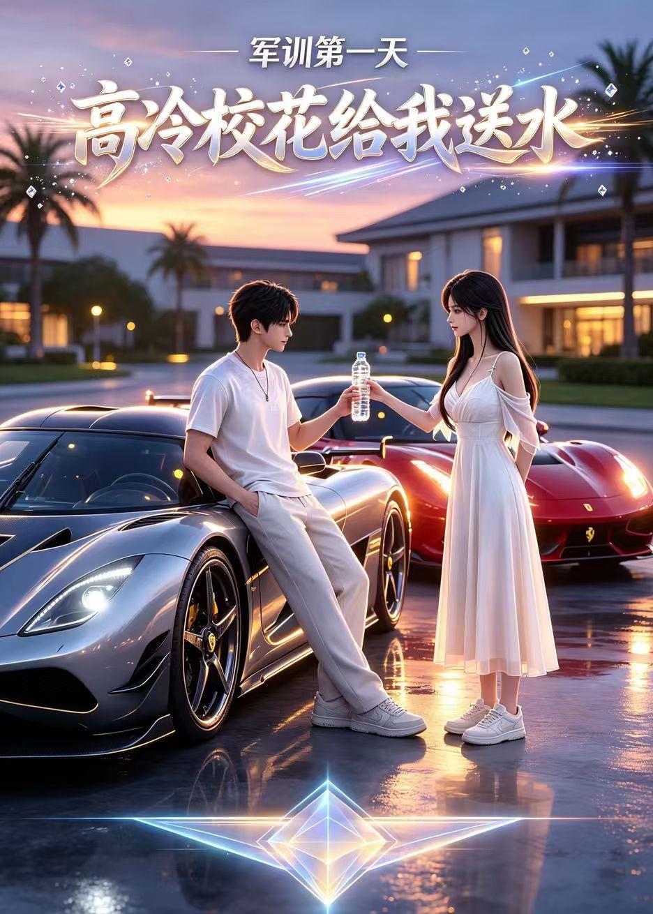 军训第一天，高冷校花给我送水海报
