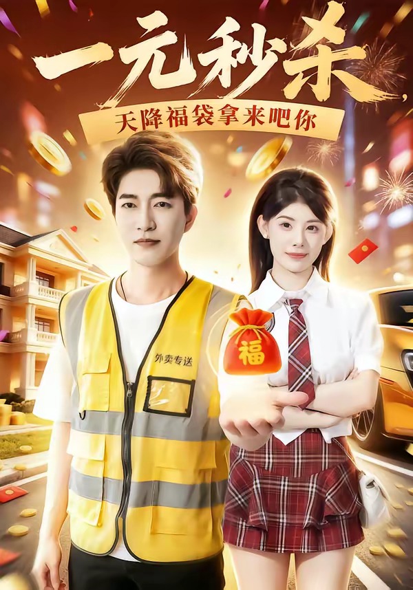 一元秒杀，天降福袋拿来吧你海报