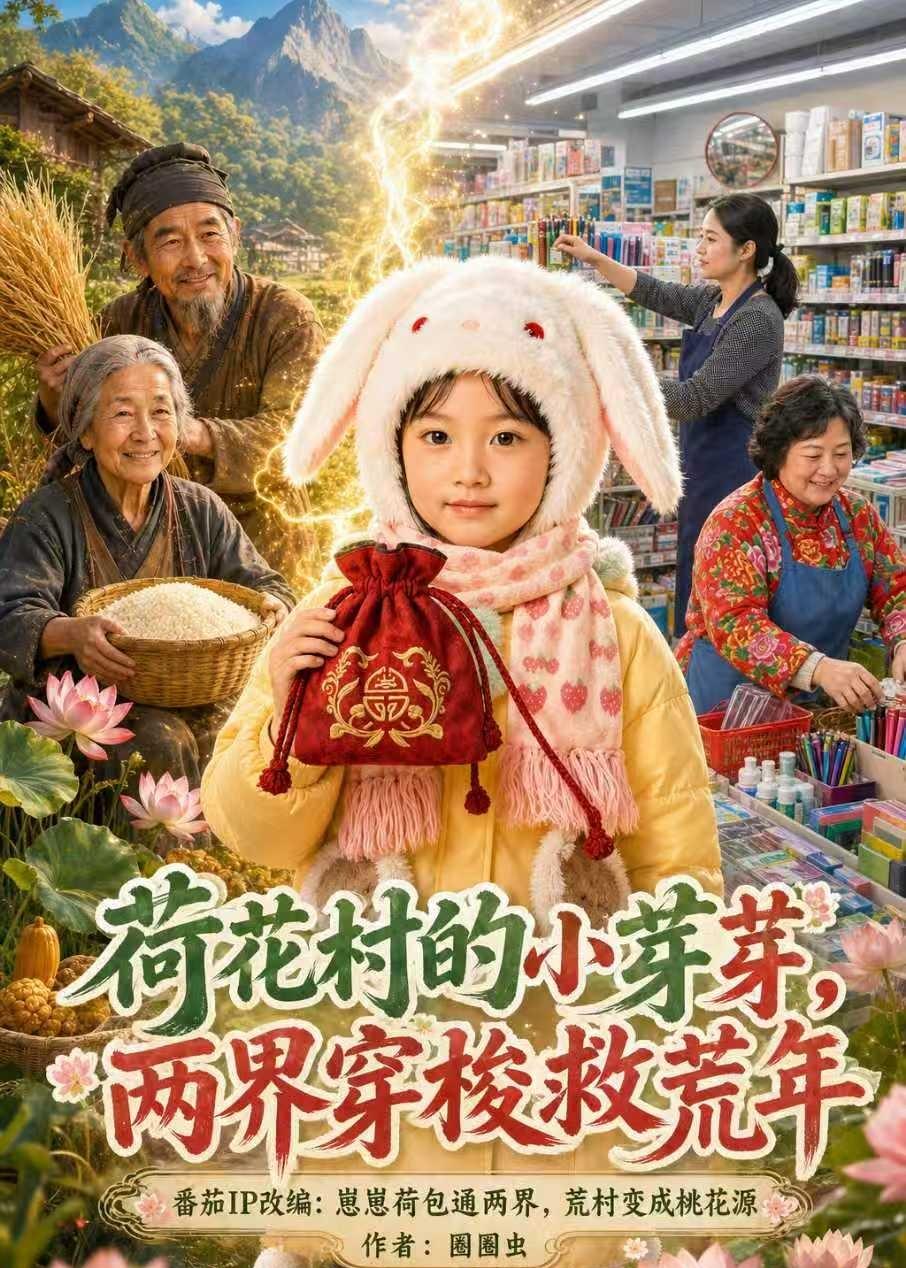 荷花村的小芽芽，两界穿梭救荒年海报