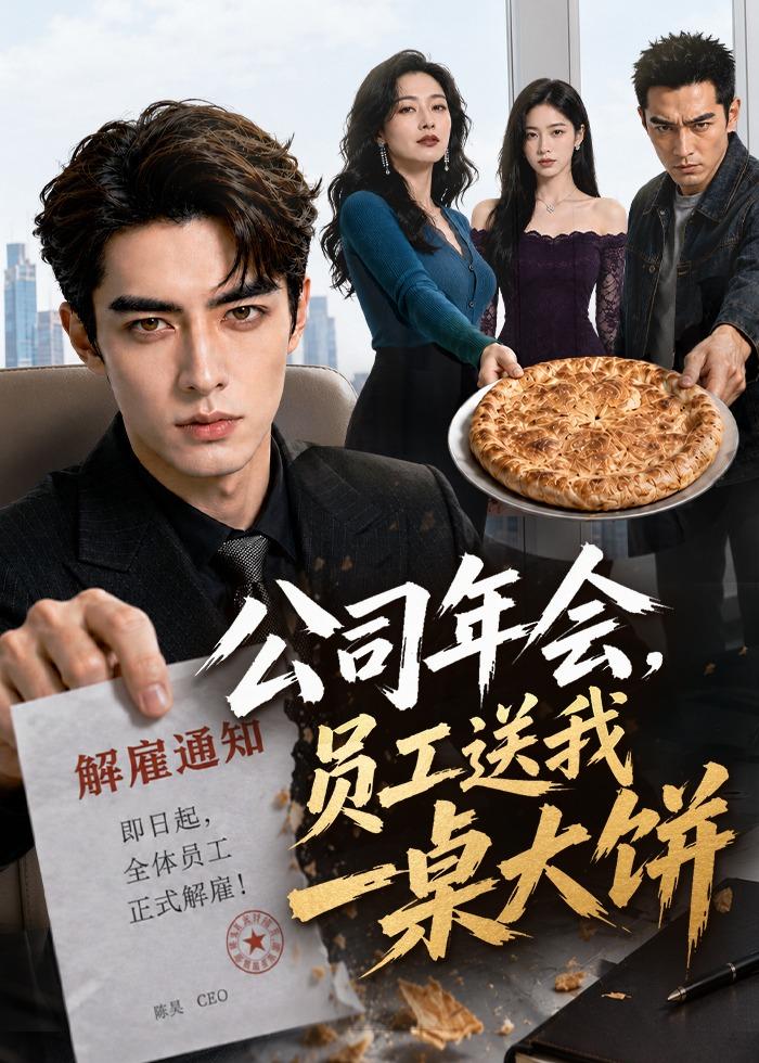 公司年会，员工送我一桌大饼海报