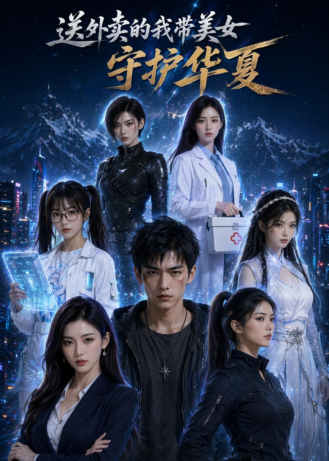 送外卖的我带美女守护华夏海报