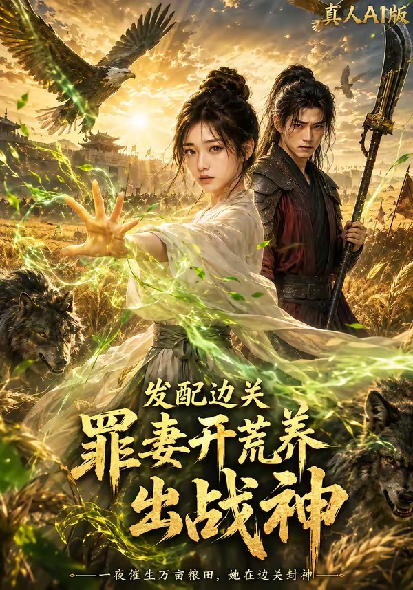 发配边关，罪妻开荒养出战神真人AI版海报