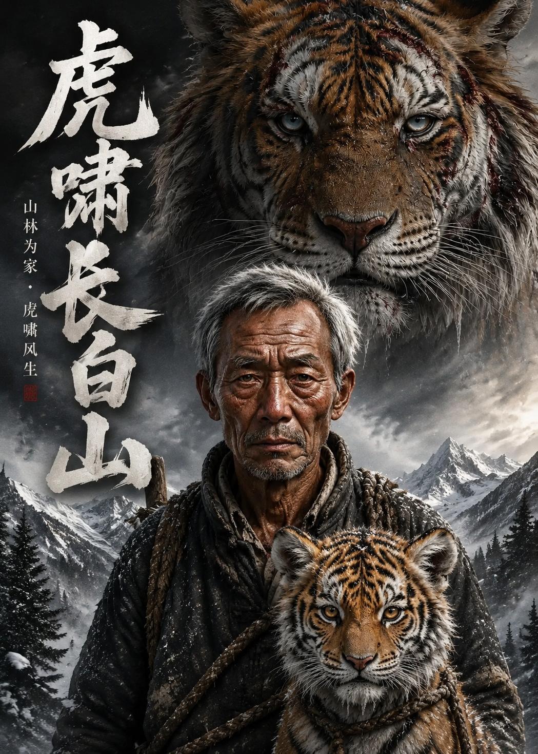 虎啸长白山海报