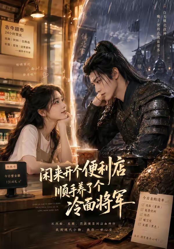 闲来开个便利店，顺手养了个冷面将军海报