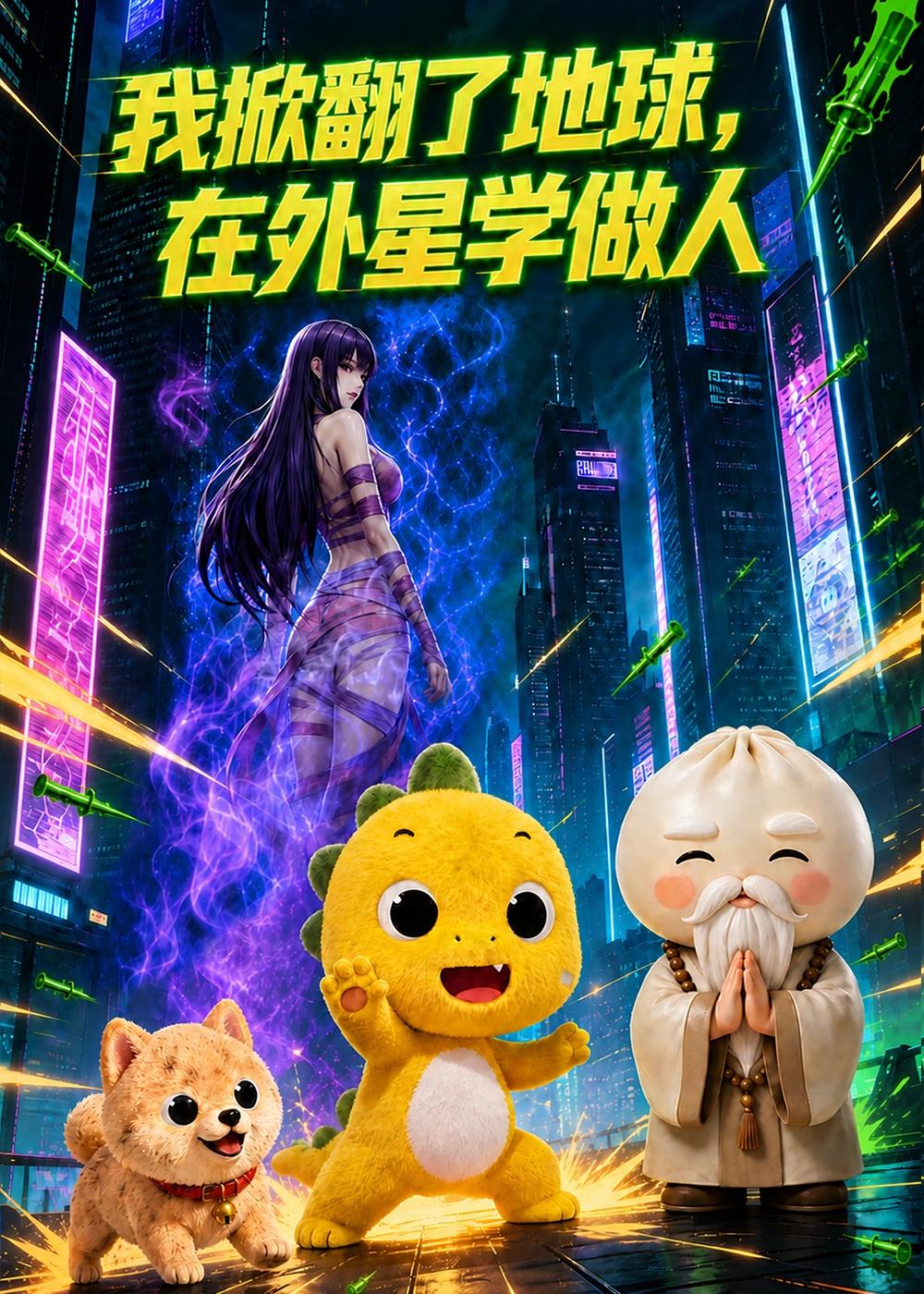 我掀翻了地球，在外星学做人海报