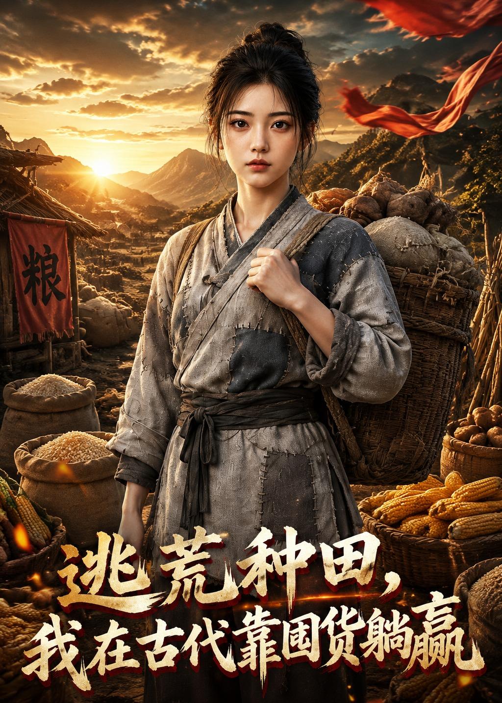 逃荒种田，我在古代靠囤货躺赢海报
