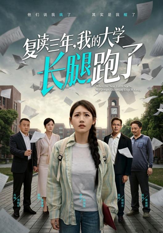 复读三年，我的大学长腿跑了海报