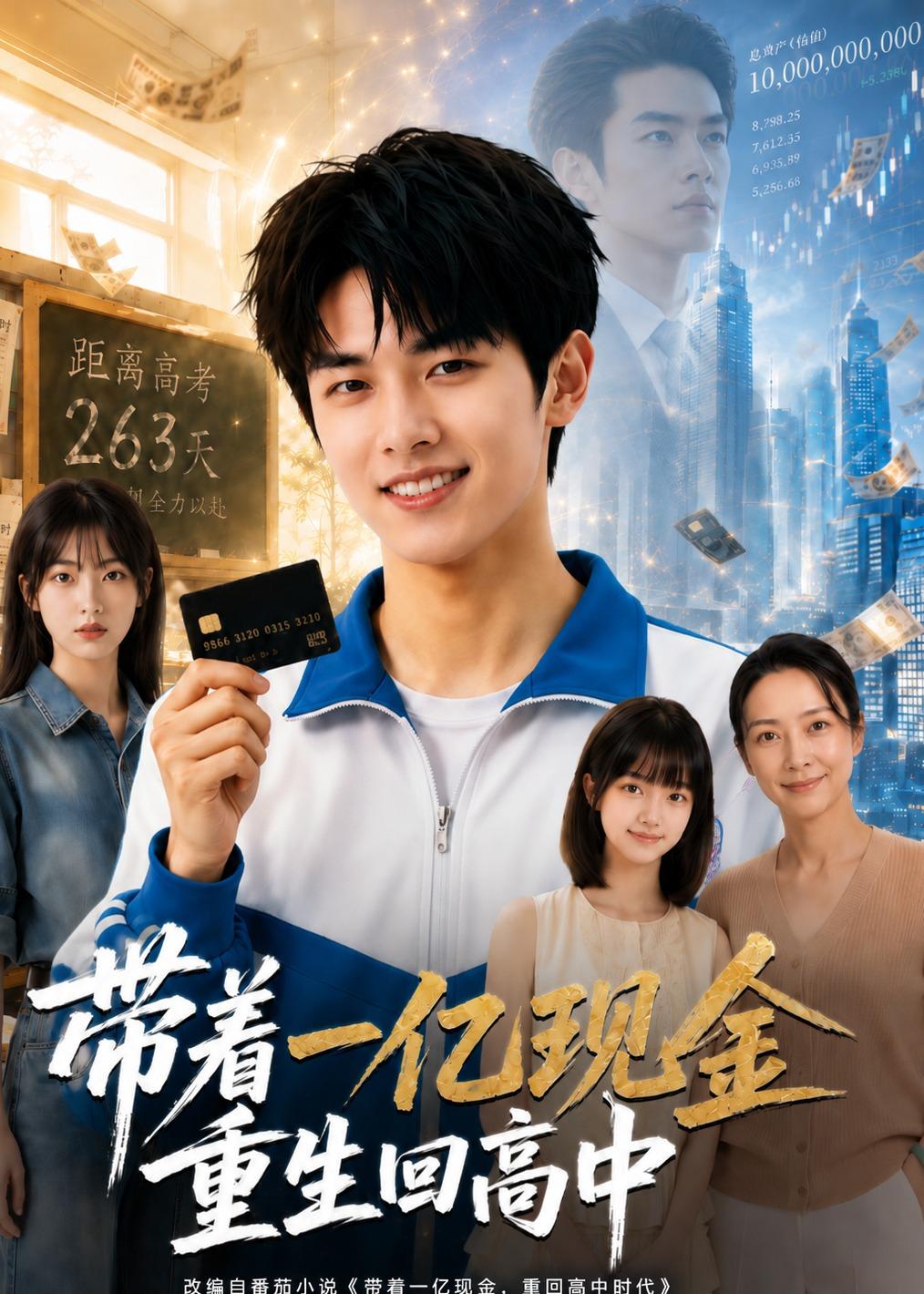 带着一亿现金重生回高中海报