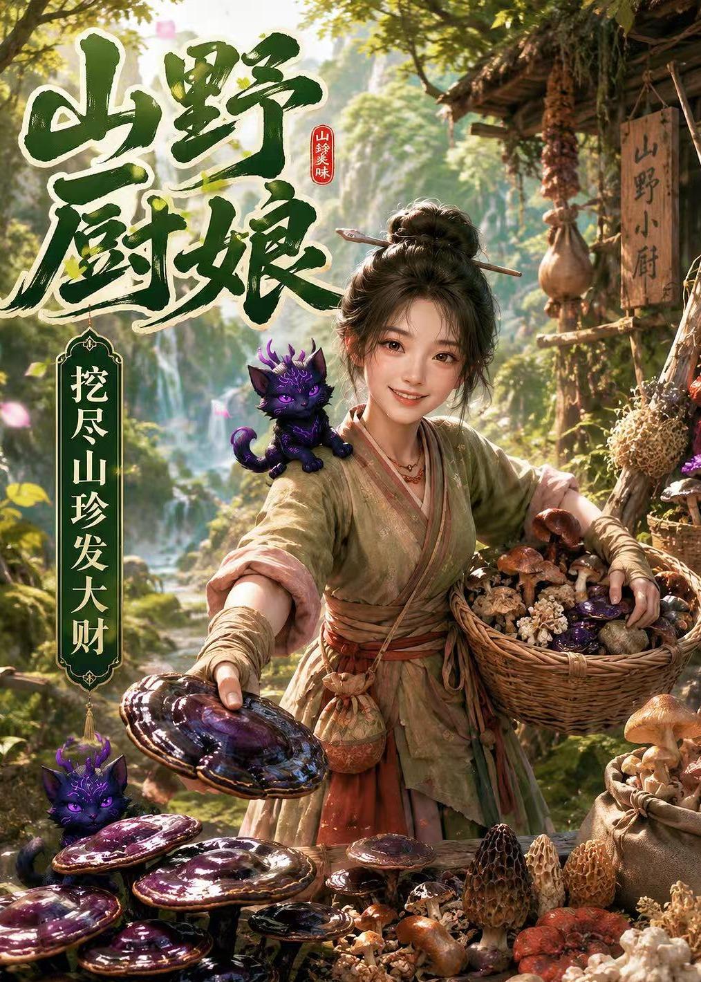 山野厨娘，挖尽山珍发大财海报
