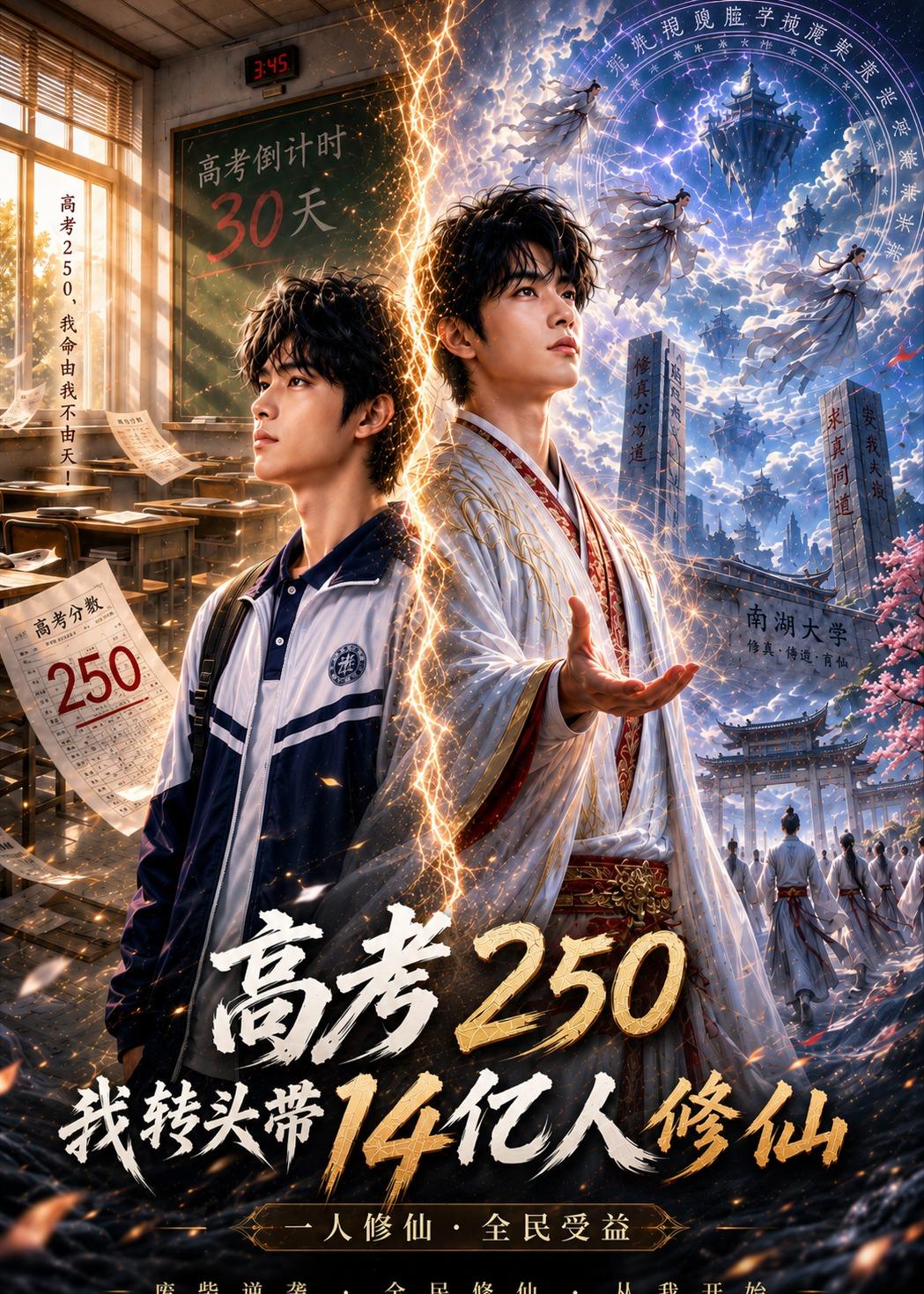 高考250，我转头带14亿人修仙海报