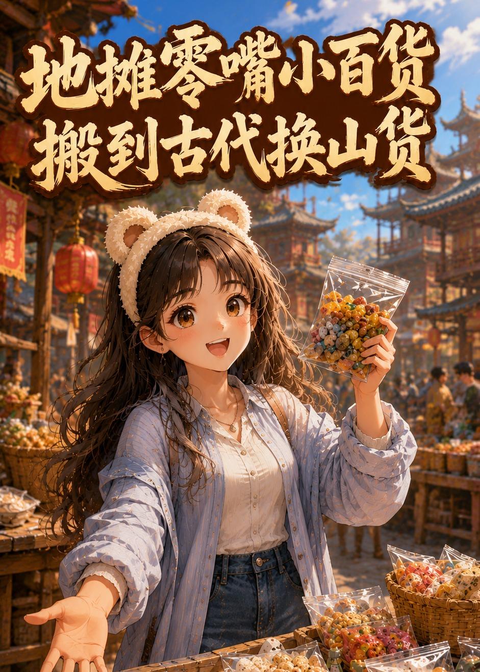 地摊零嘴小百货，搬到古代换山货海报