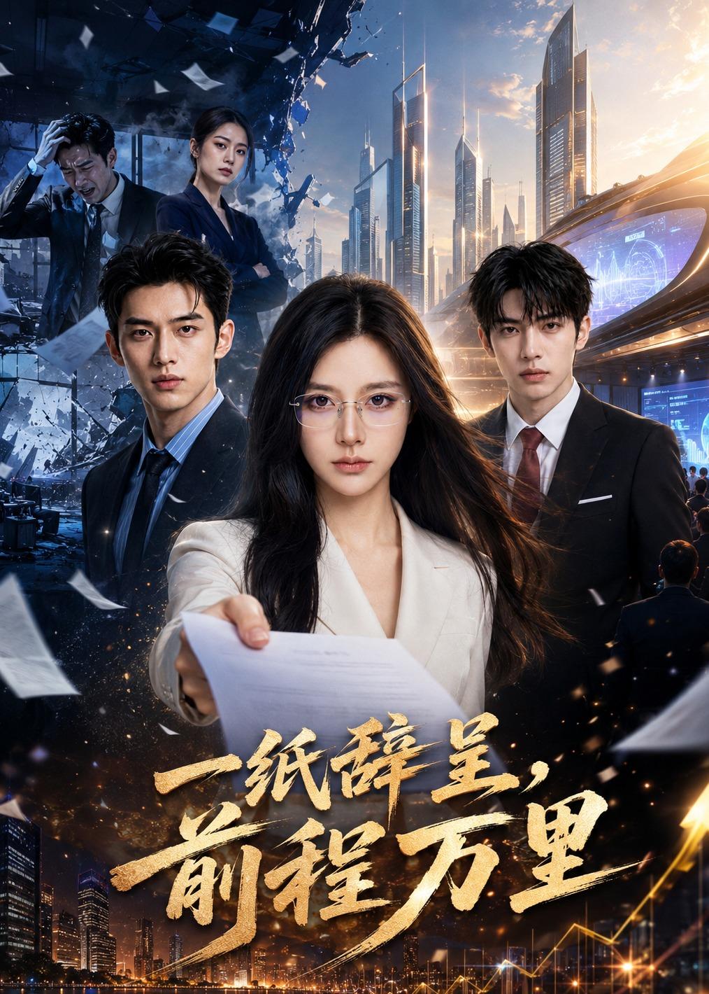 一纸辞呈，前程万里海报