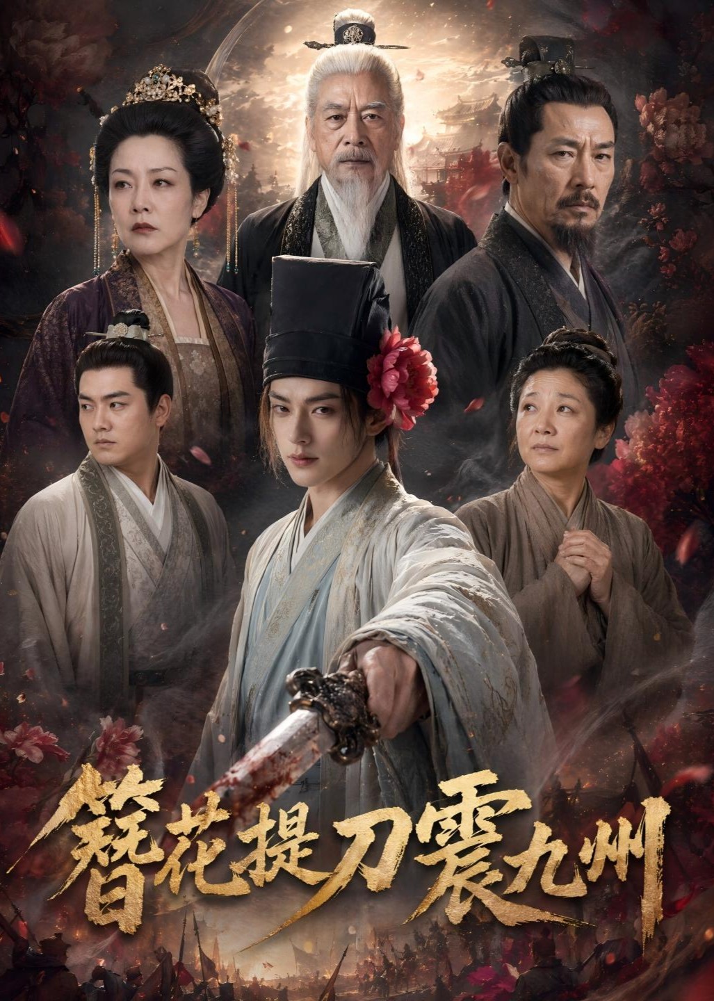 簪花提刀震九州海报